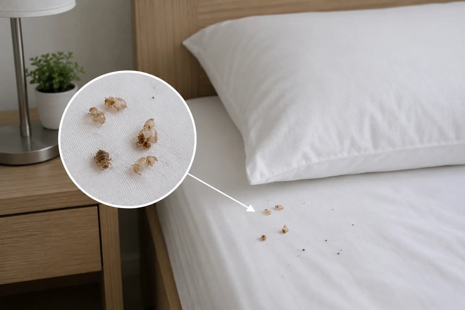 Shed skins near sleeping areas